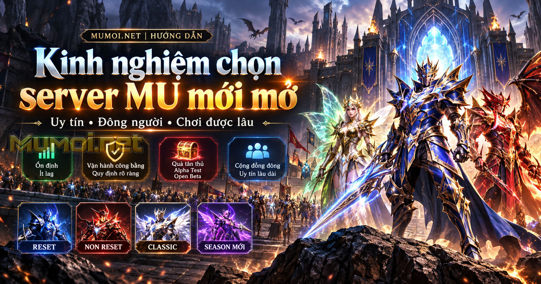 Kinh nghiệm chọn server MU mới mở: uy tín, đông người, chơi được lâu