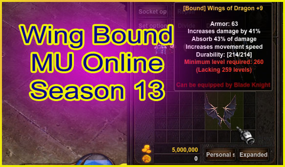 Cách xoay wing bound MU Online season 13