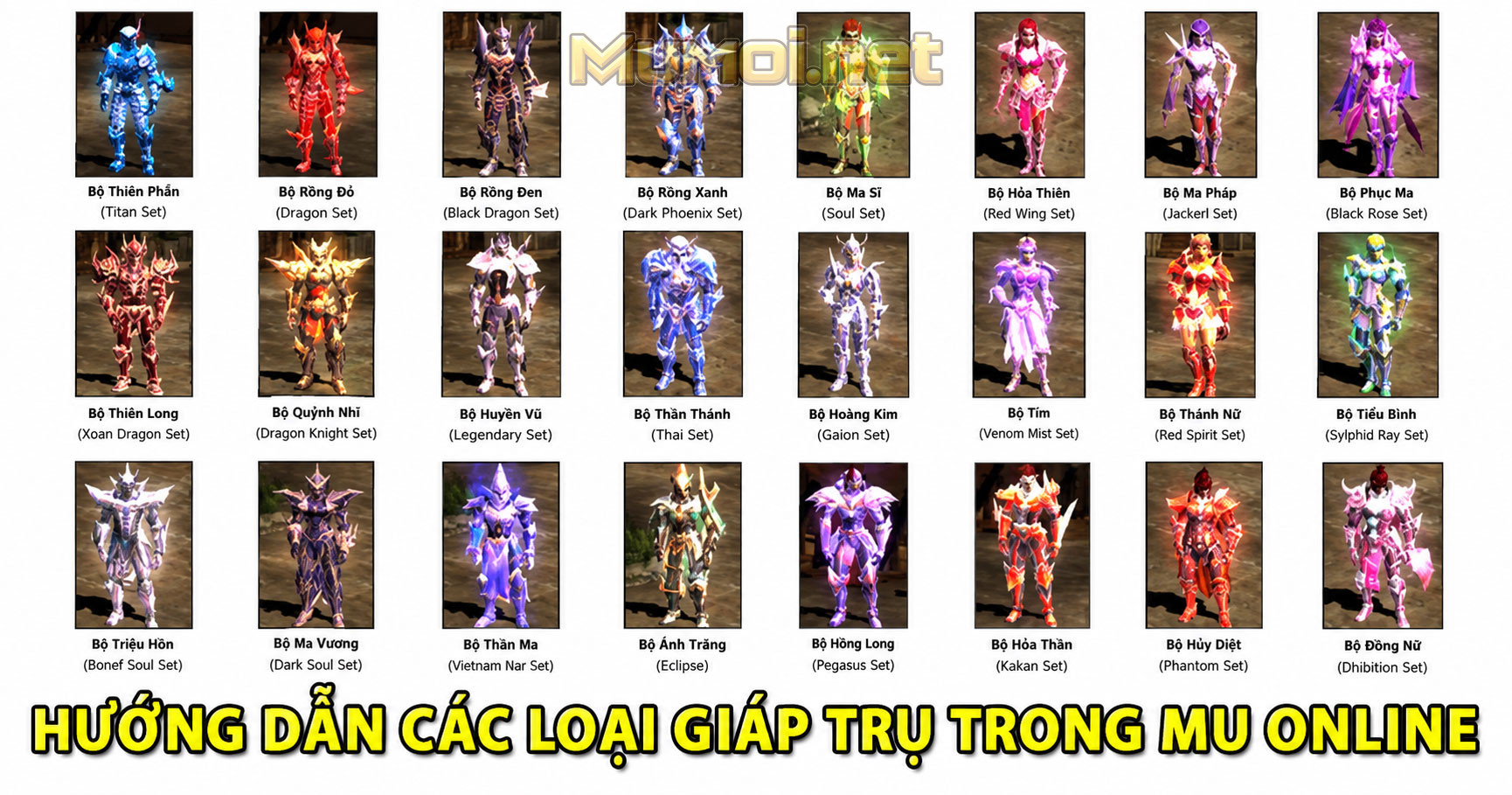 Cấp độ đồ các nhân vật trong game MU Online