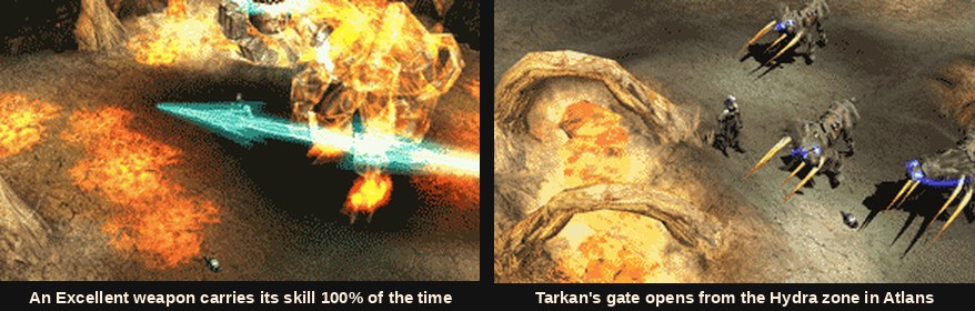 An Excellent item in MU Online and the Tarkan gate inside the Atlans Hydra zone