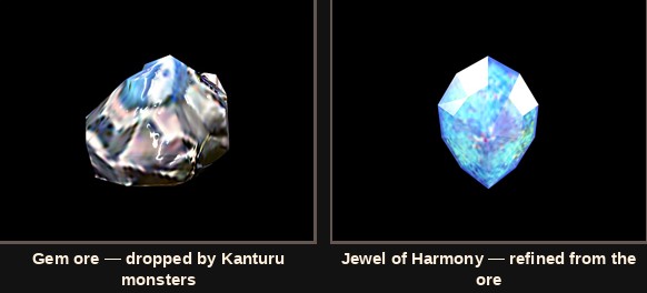 Gem ore refining into a Jewel of Harmony, the Season 2 crafting gem still used in Season 22
