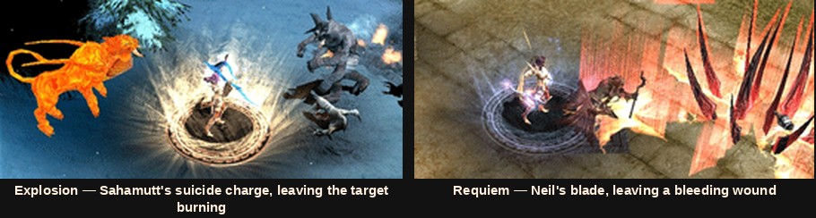 Explosion and Requiem, the two Summoner pet skills