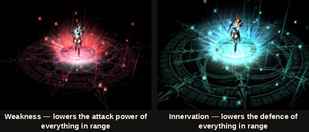 Weakness and Innervation, the Summoner area curses added in Season 3.0 Plus