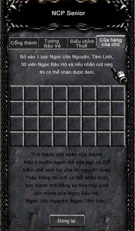 ① Nén chủ thành có thể thử nén thông qua NPC Senior.
