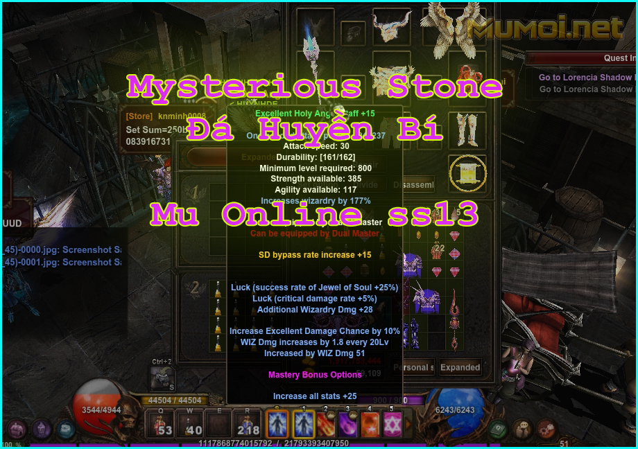 Mysterious Stone (Đá Huyền Bí) và Bonus